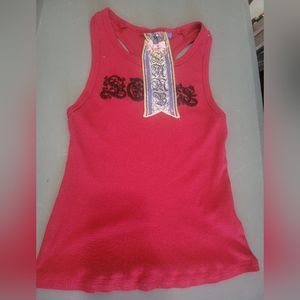 L.A.M.B. Love red tank Large